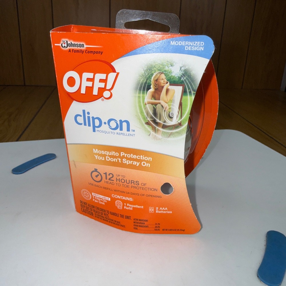 OFF! Clip-On Mosquito Repellent Fan Starter Kit with Refill and Batteries
